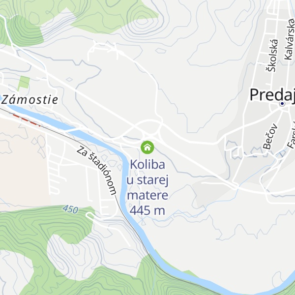 Map of Koliba u starej matere