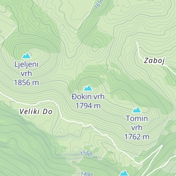 Map of Đokin vrh