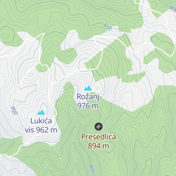 Map of Rožanj