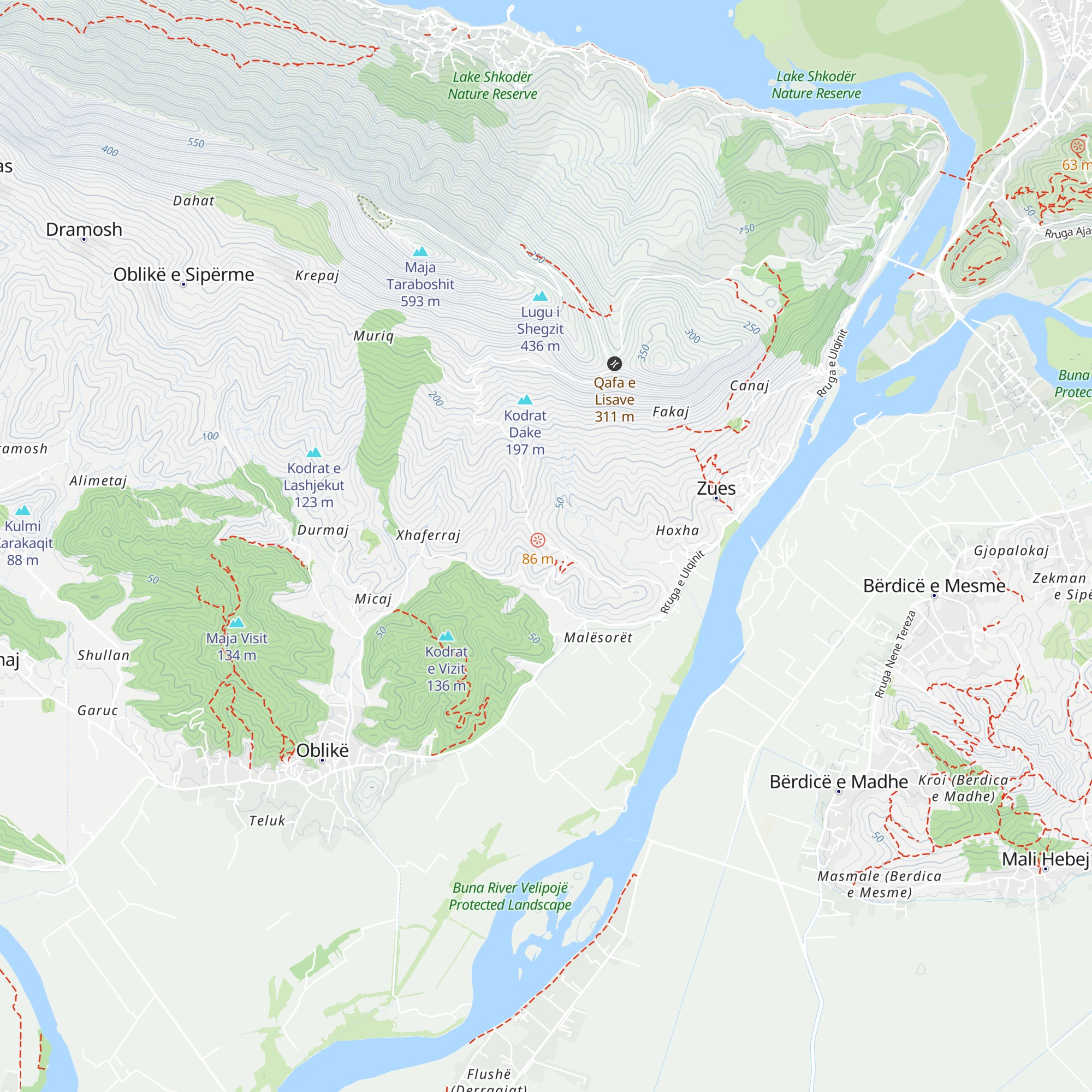 Bujtina e Muriqit map