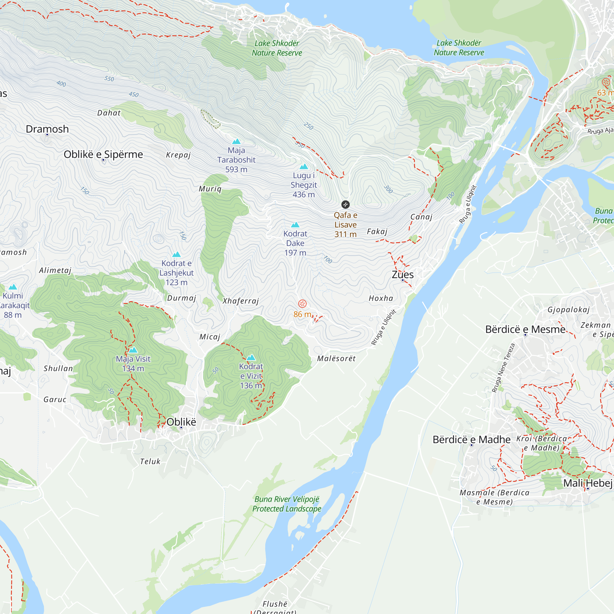 Bujtina e Muriqit map