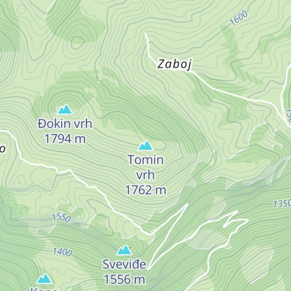 Map of Tomin vrh