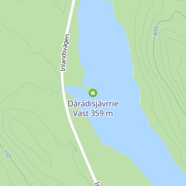 Map of Dårádisjávrrie Väst