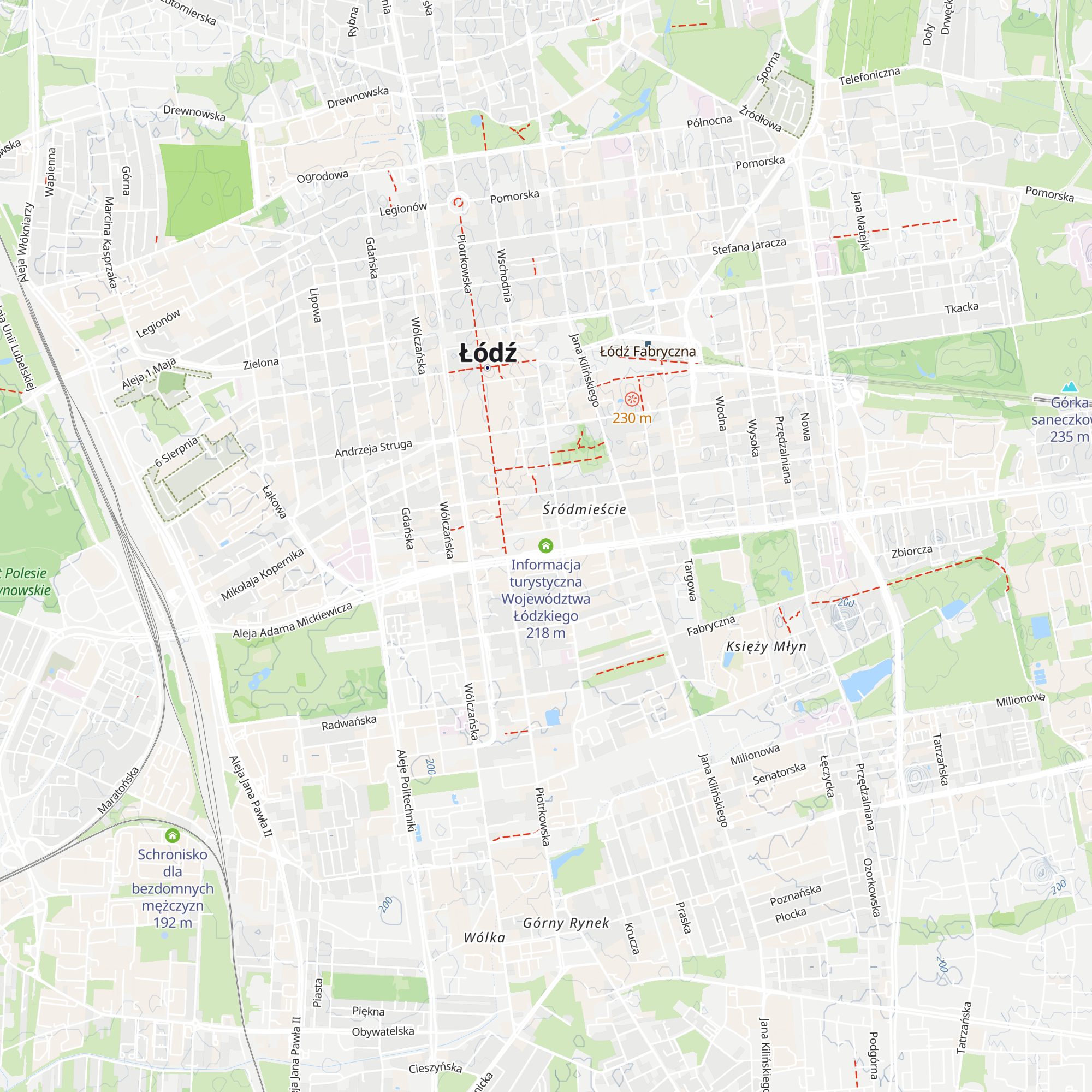 Informacja turystyczna Województwa Łódzkiego map