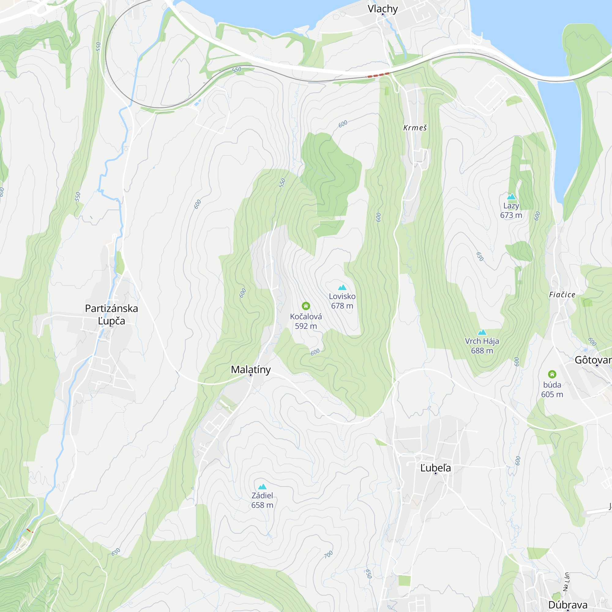 Kočalová map