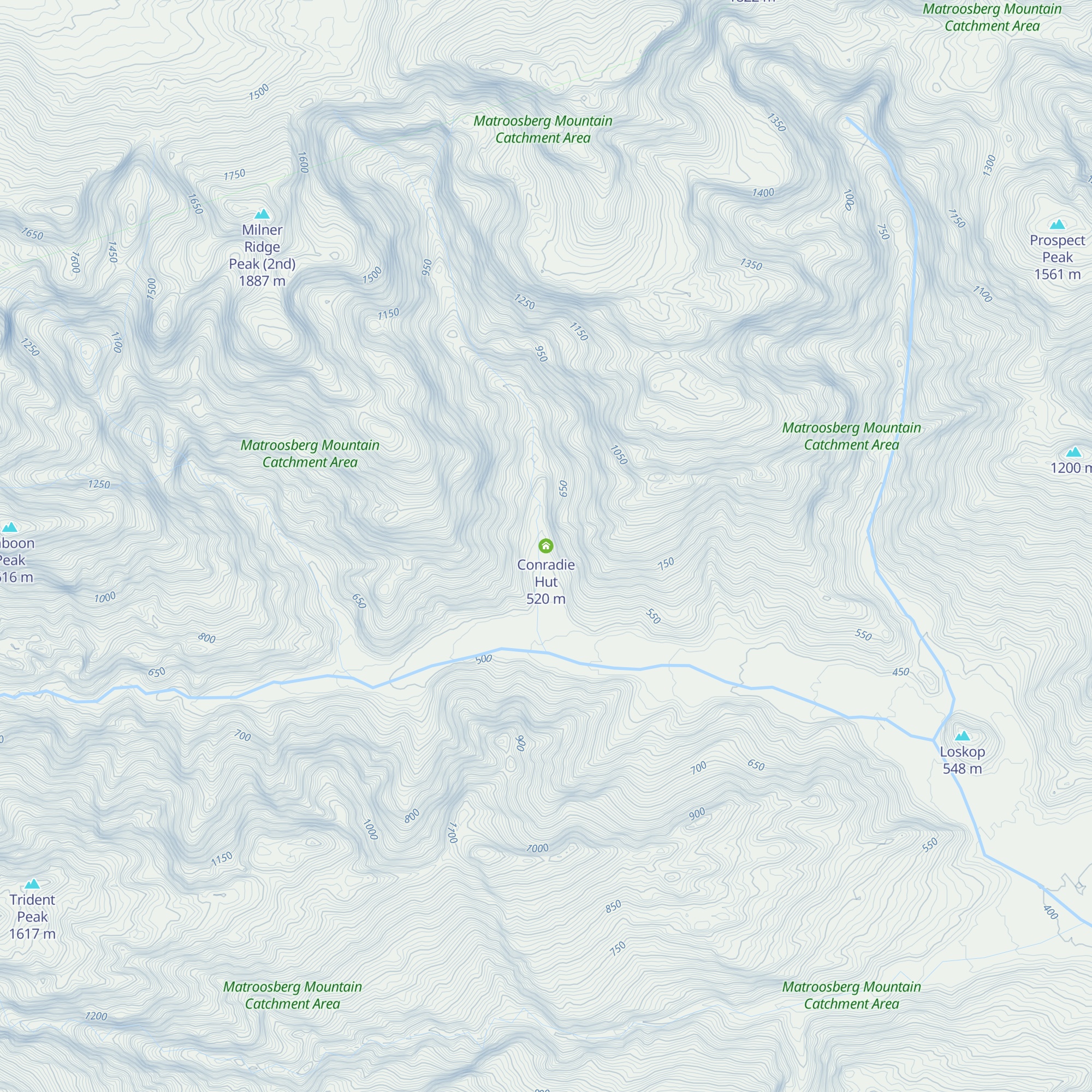 Conradie Hut map