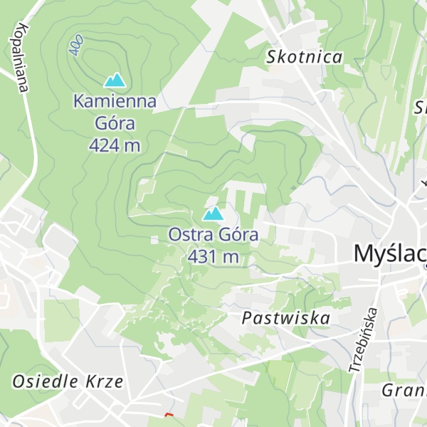 Map of Ostra Góra