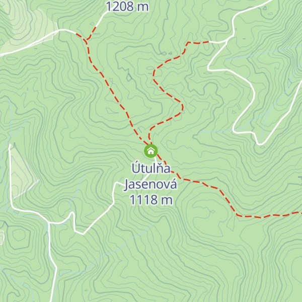 Map of Útulňa Jasenová