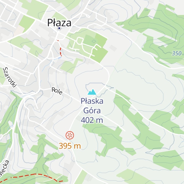 Map of Płaska Góra