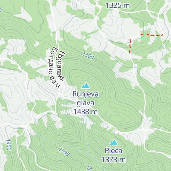 Map of Runjeva glava