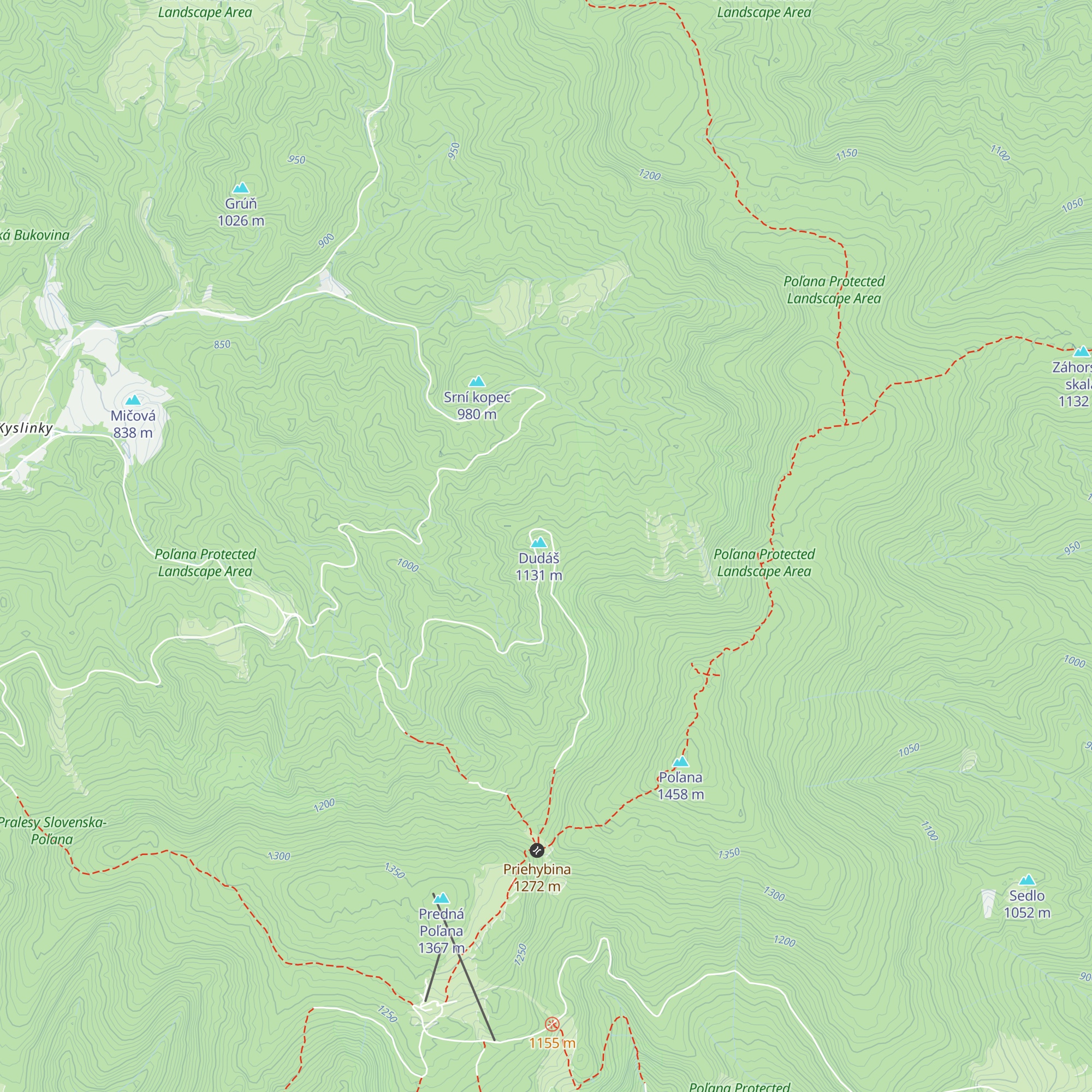Chata Dudáš map