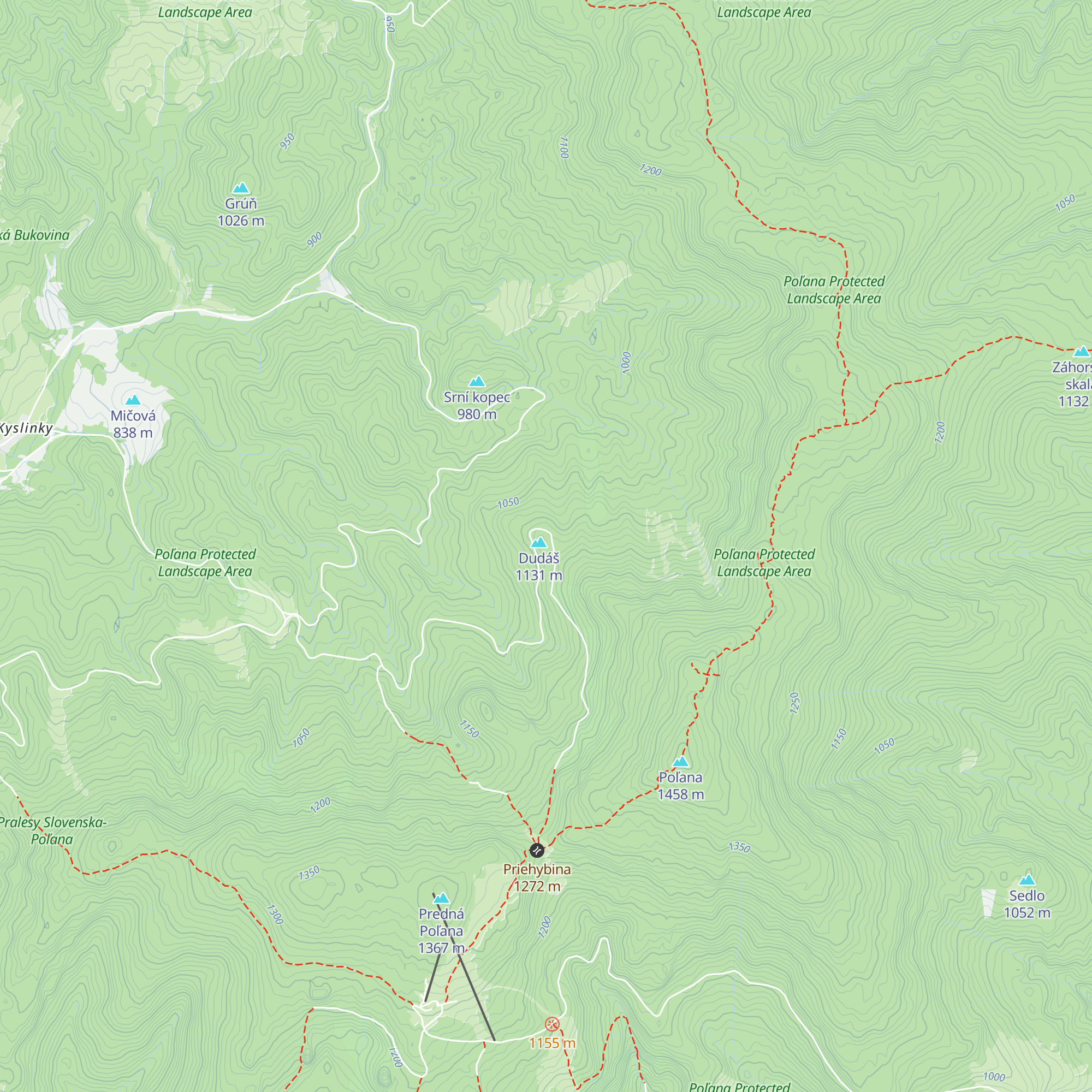 Chata Dudáš map