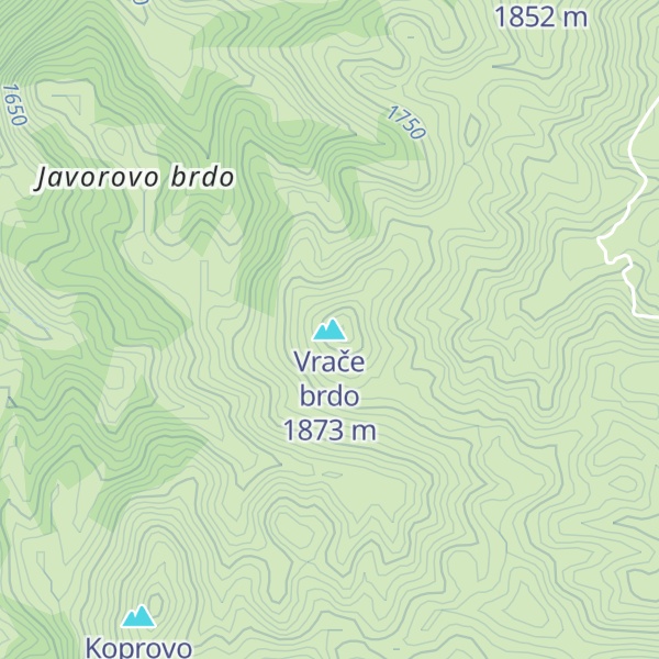 Map of Vrače brdo