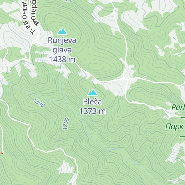 Map of Pleča