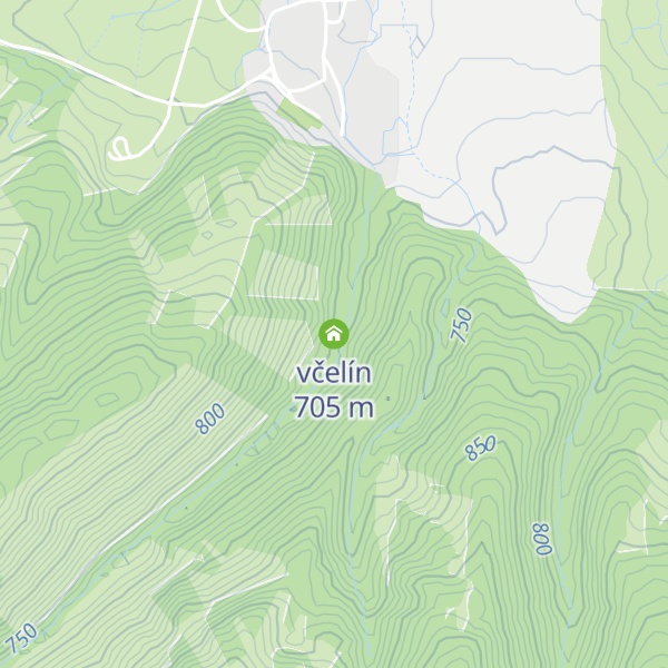 Map of včelín