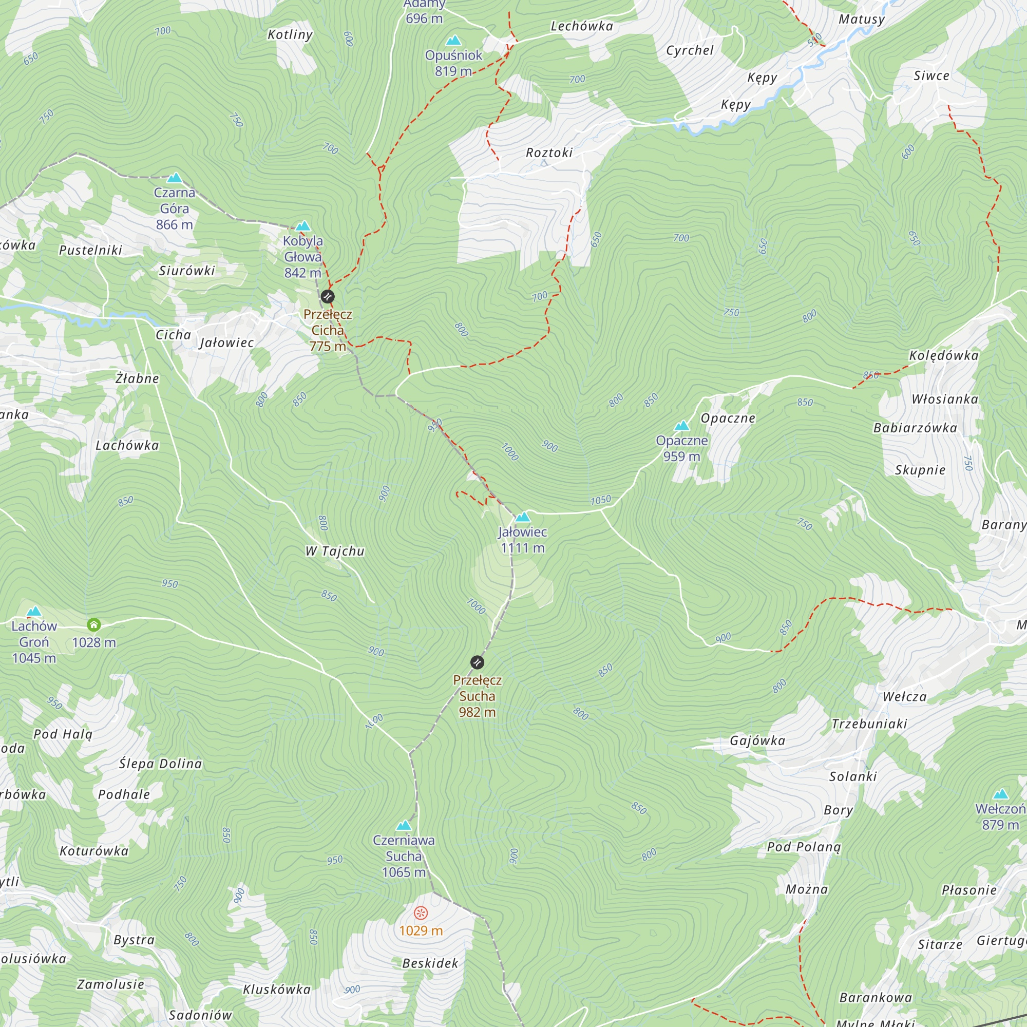 Chatka na Jałowcu map