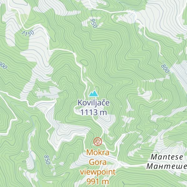 Map of Koviljače