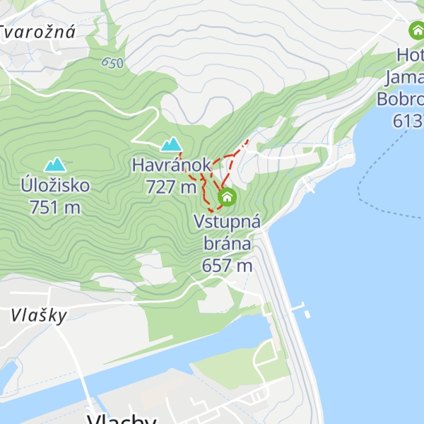 Map of Vstupná brána