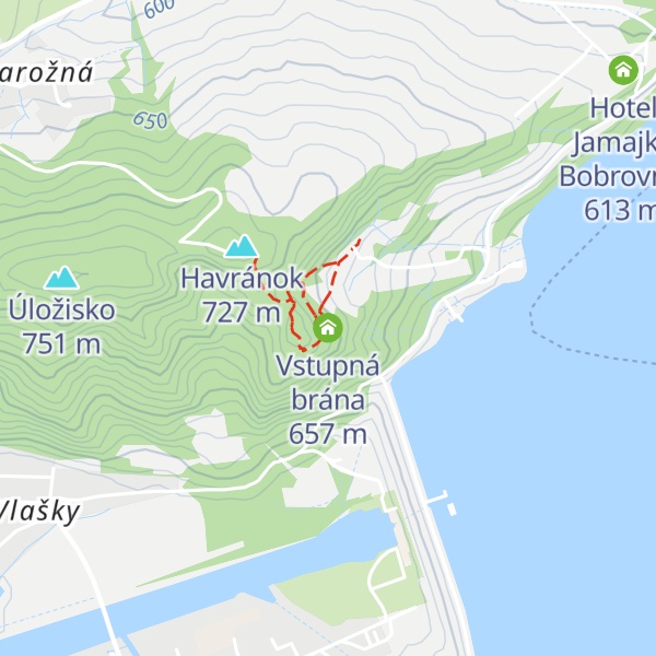 Map of Vstupná brána