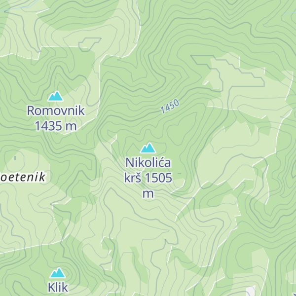 Map of Nikolića krš