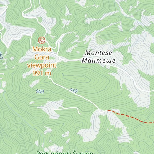 Map of Međedova ljeska