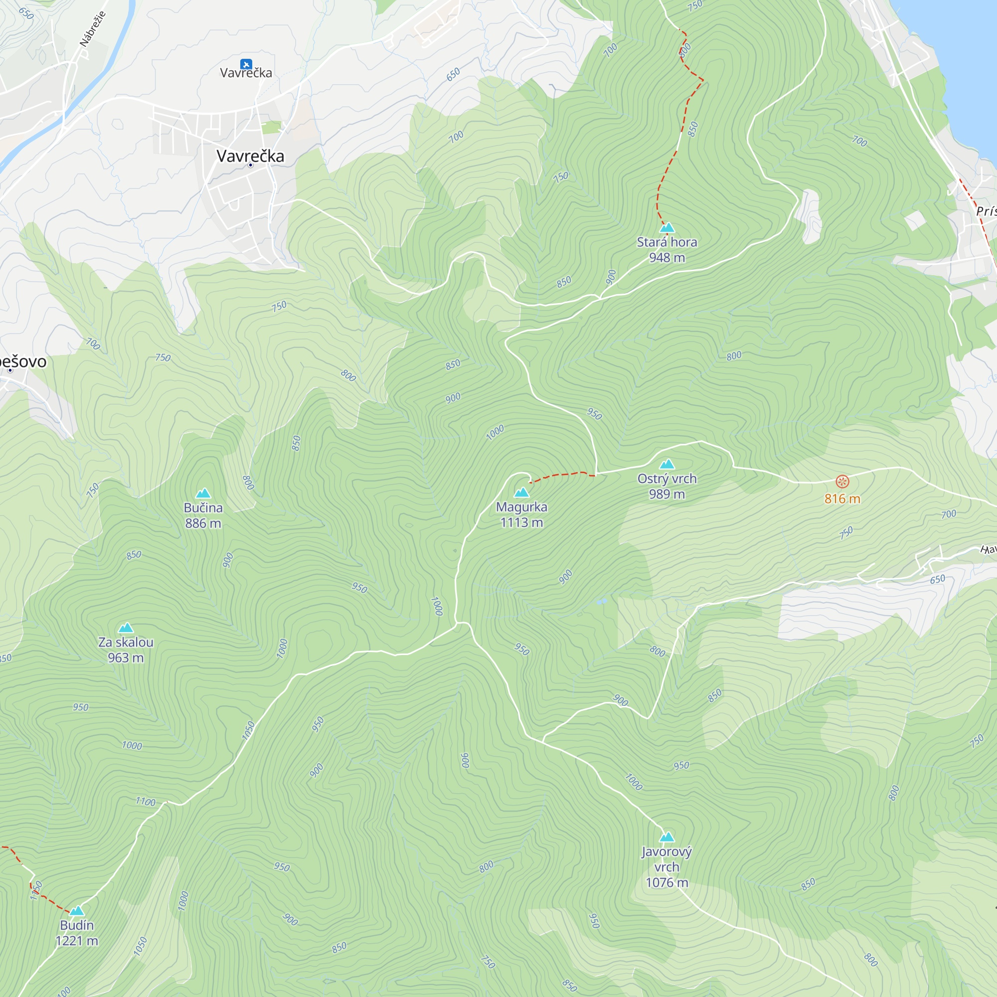 Útulňa pod Magurkou map