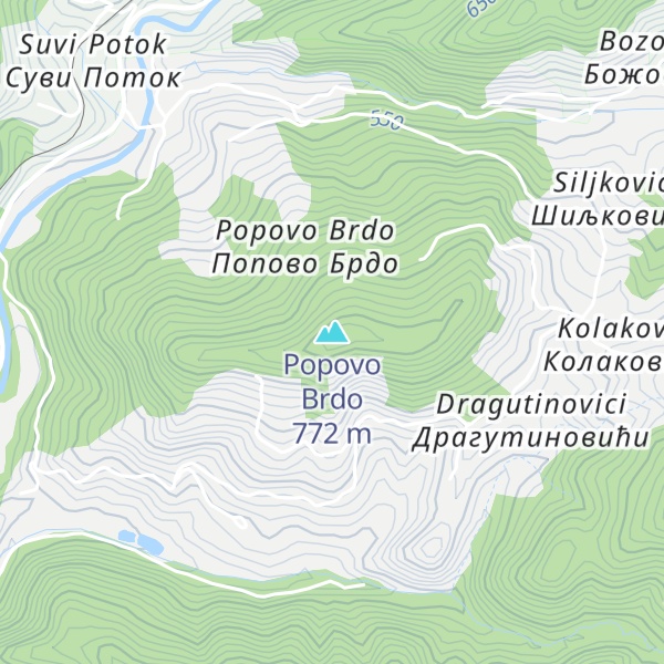 Map of Popovo Brdo