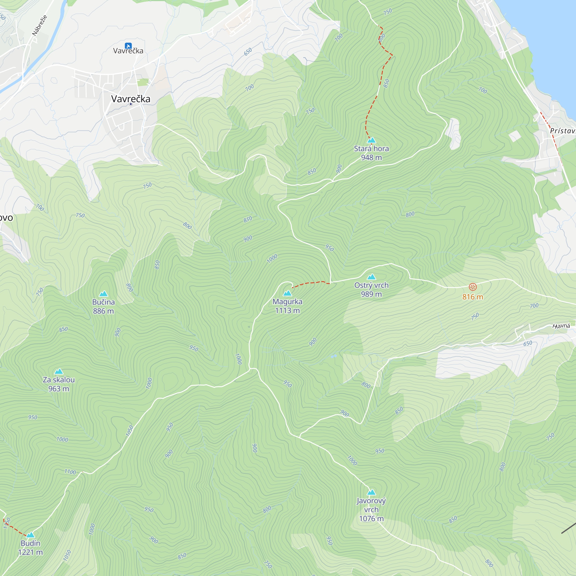 Vysielač Magurka map