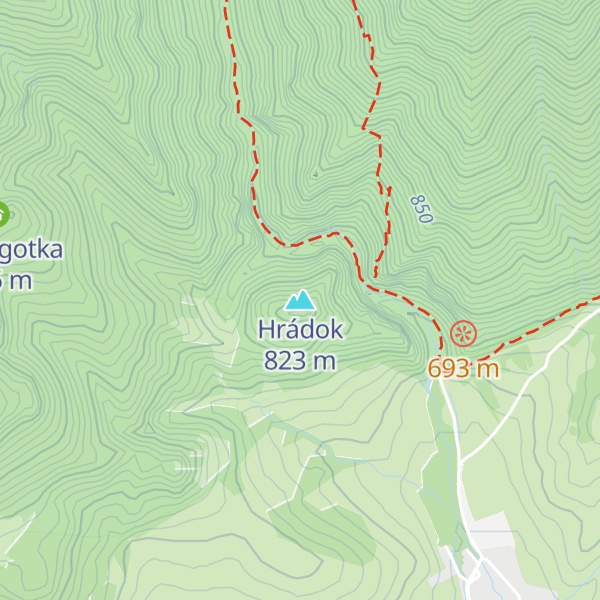 Map of Hrádok