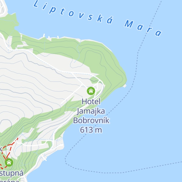 Map of Hotel Jamajka Bobrovník