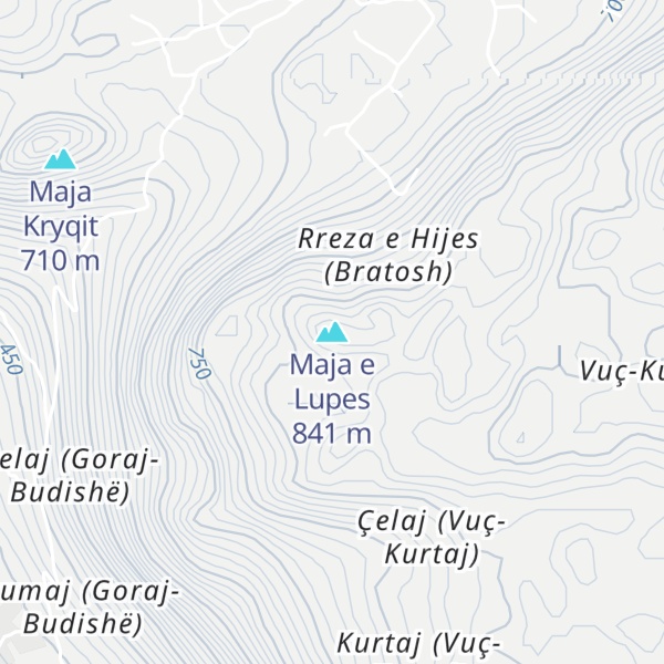Map of Maja e Lupes