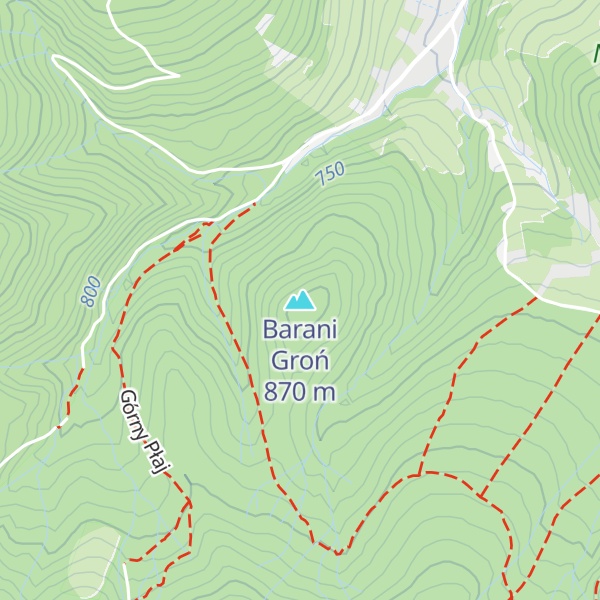 Map of Barani Groń