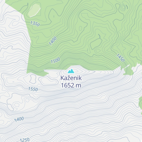 Map of Kaženik