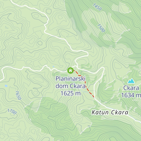Map of Planinarski dom Ckara