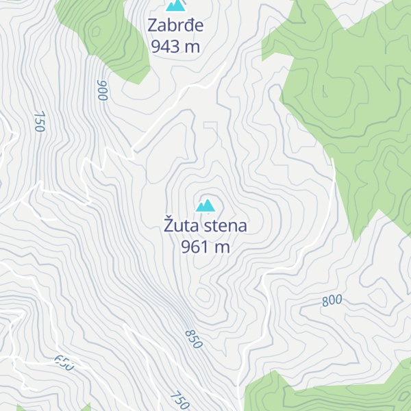 Map of Žuta stena