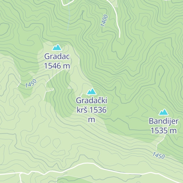 Map of Gradački krš