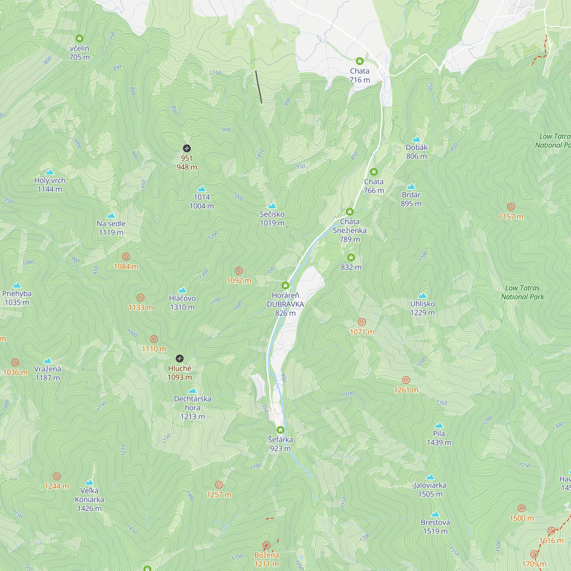 Horáreň DÚBRAVKA map