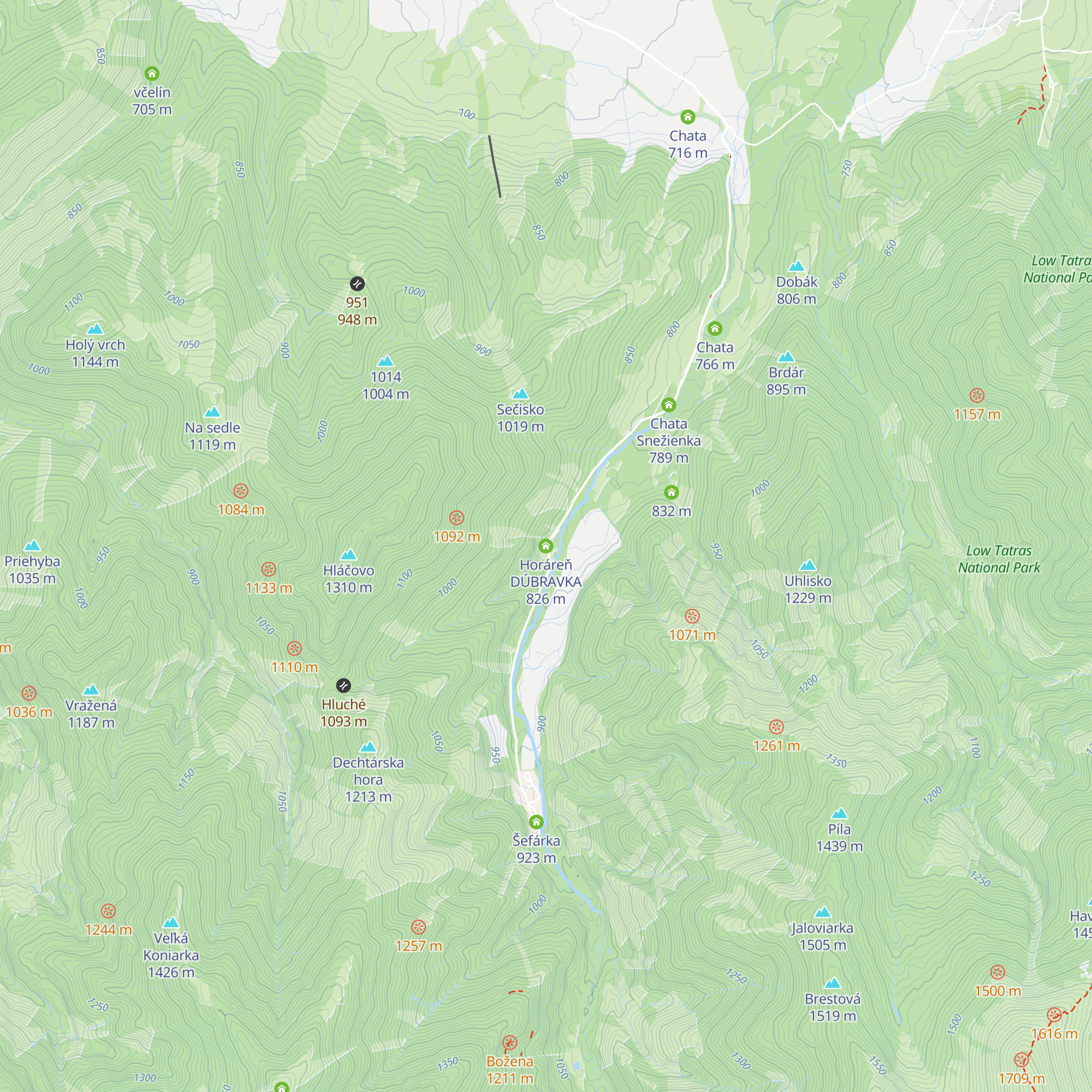 Horáreň DÚBRAVKA map