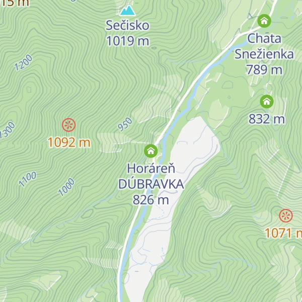 Map of Horáreň DÚBRAVKA