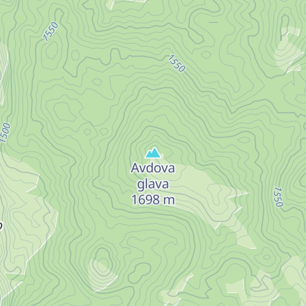 Map of Avdova glava