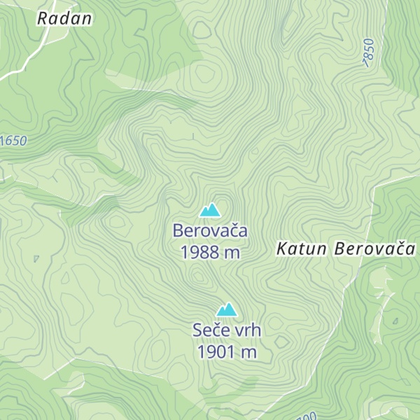 Map of Berovača