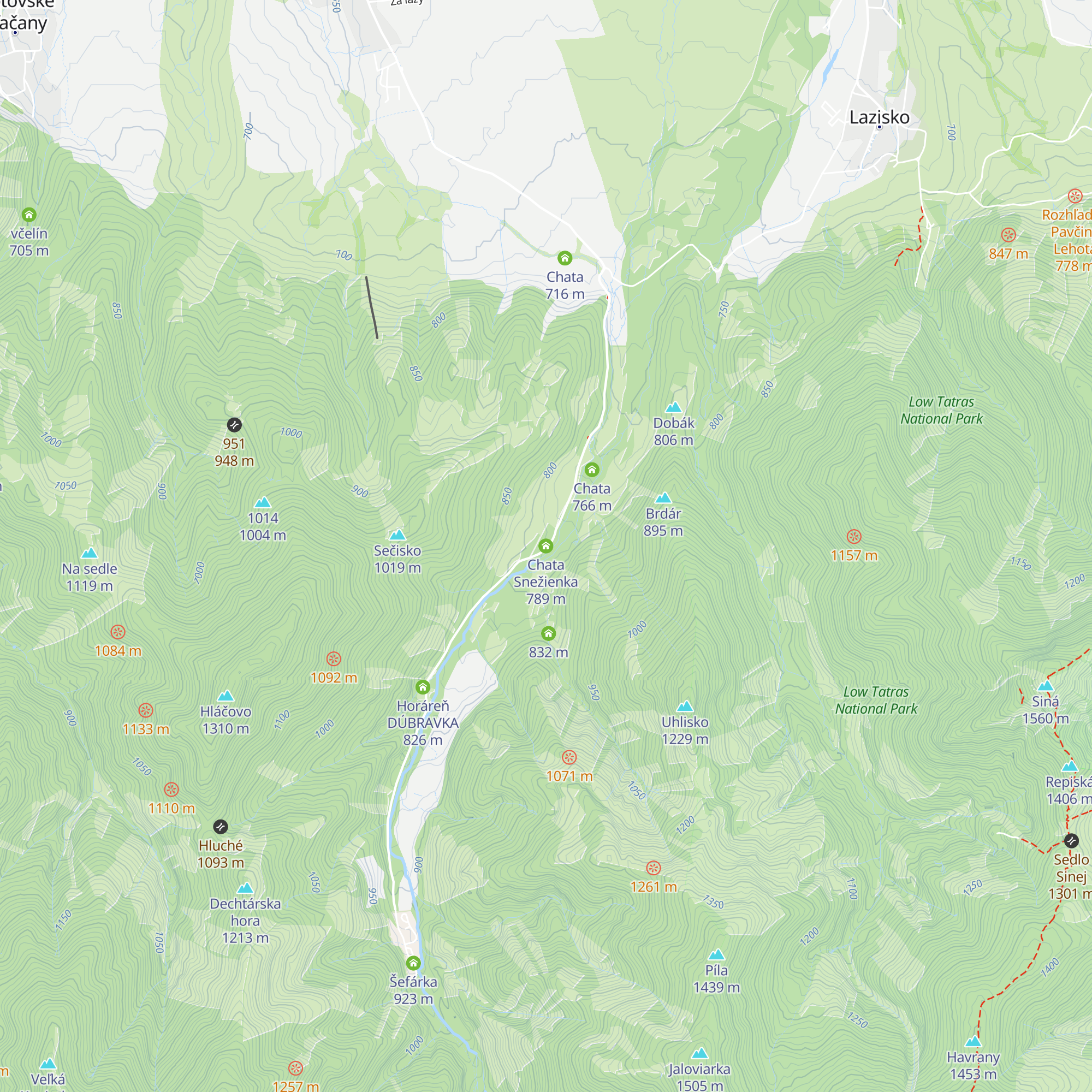 Chata Snežienka map
