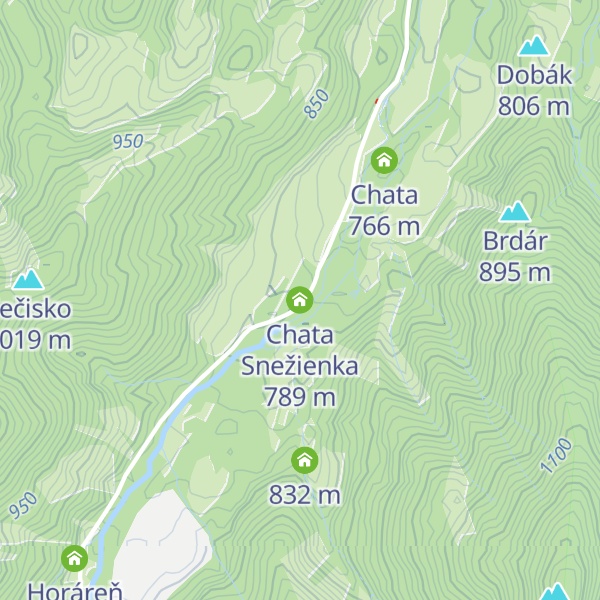 Map of Chata Snežienka