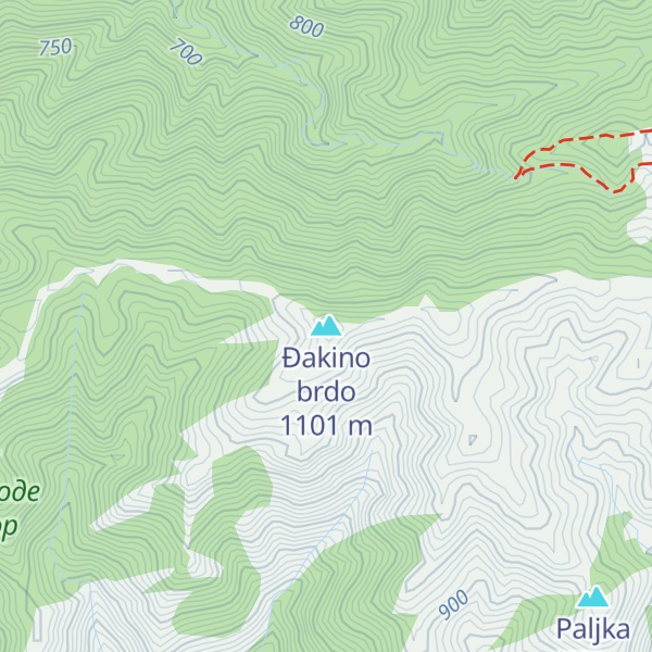 Map of Đakino brdo