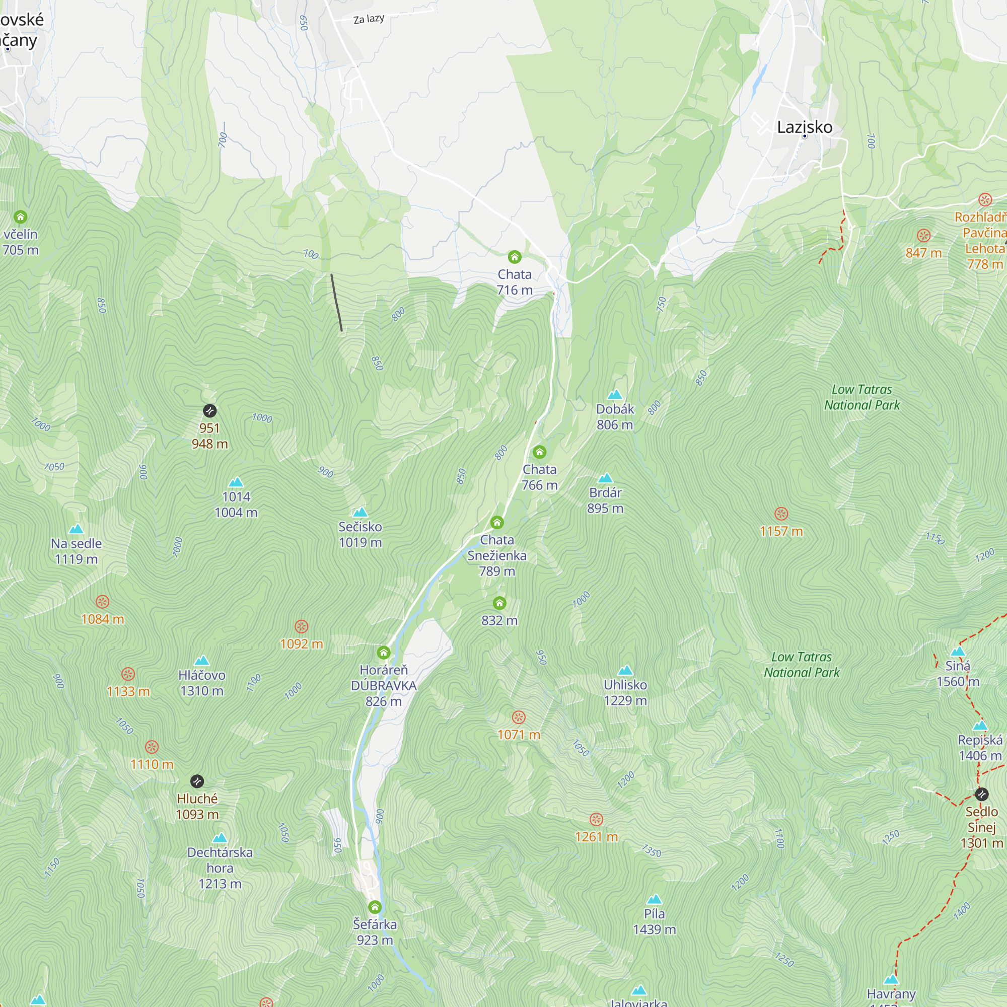 Chata Snežienka map