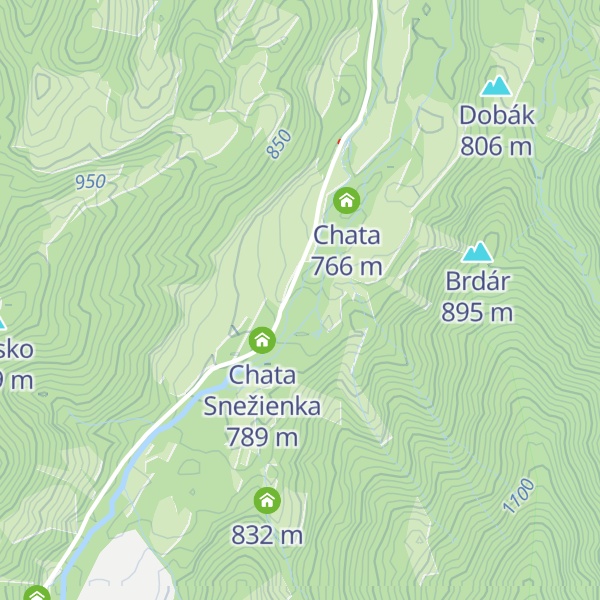 Map of Chata Nezabudka