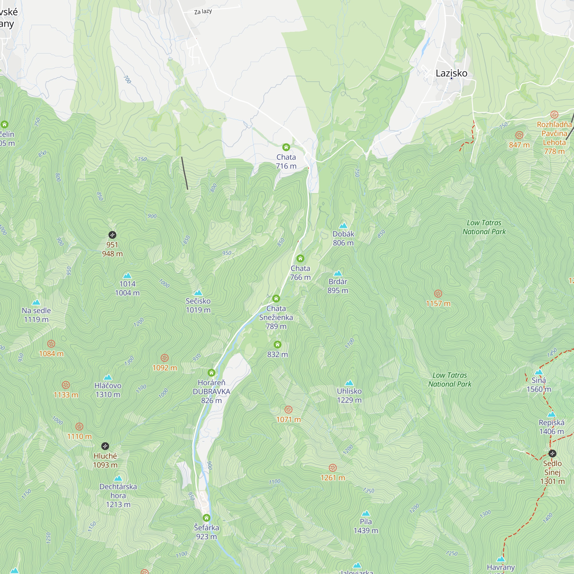 Chata Nezabudka map