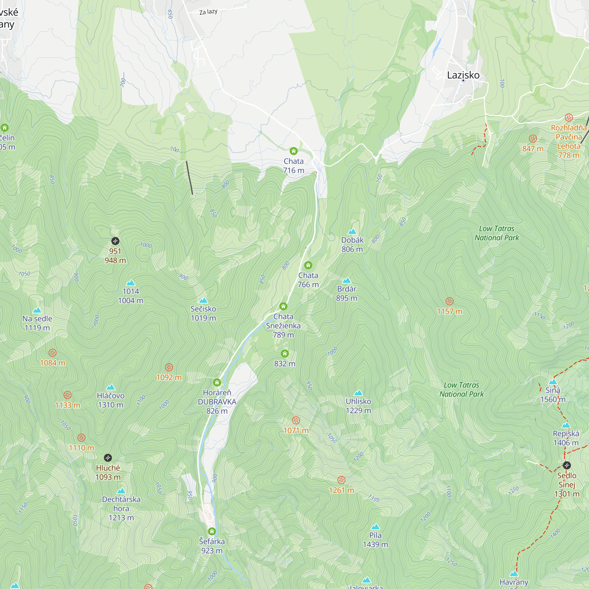 Chata Nezabudka map