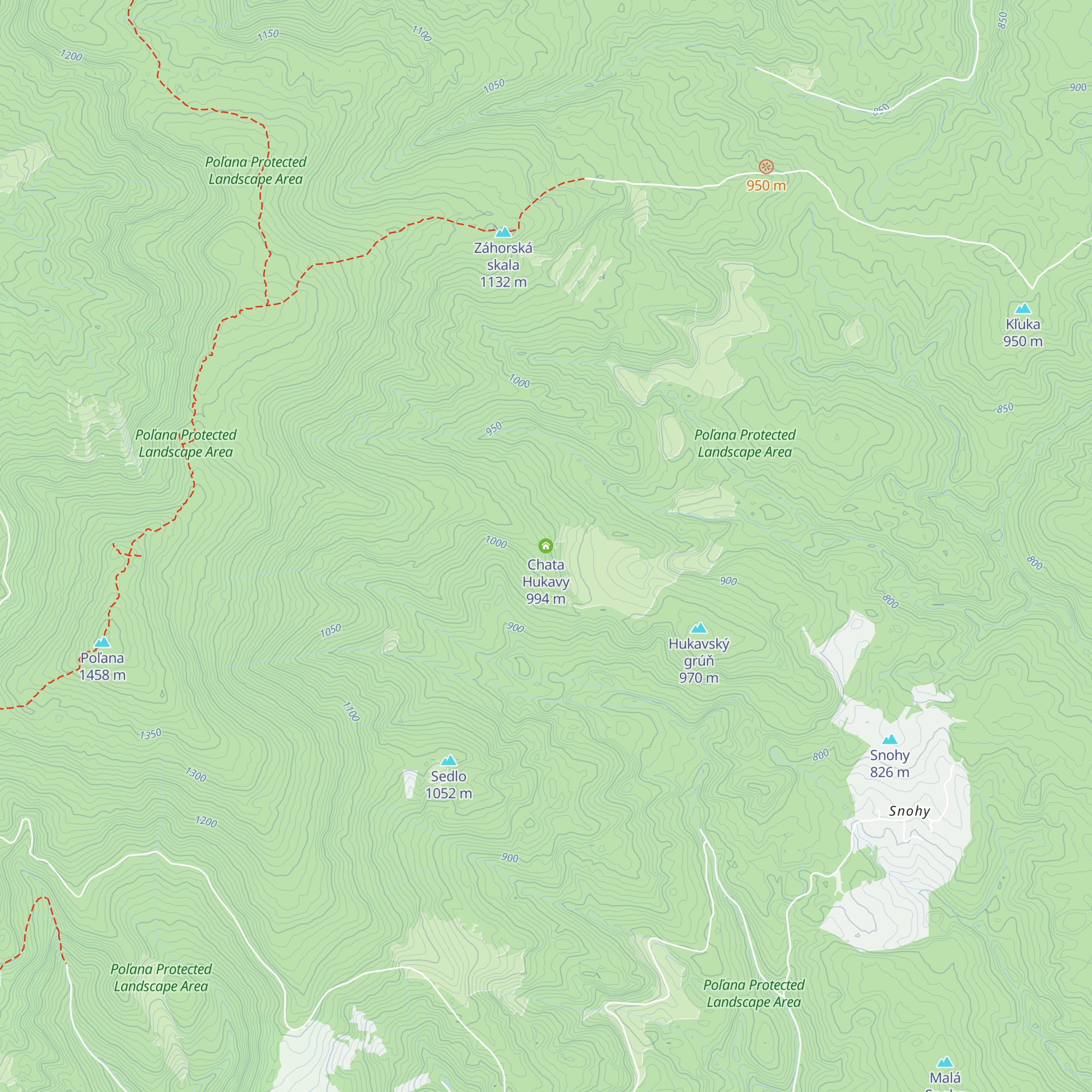 Chata Hukavy map