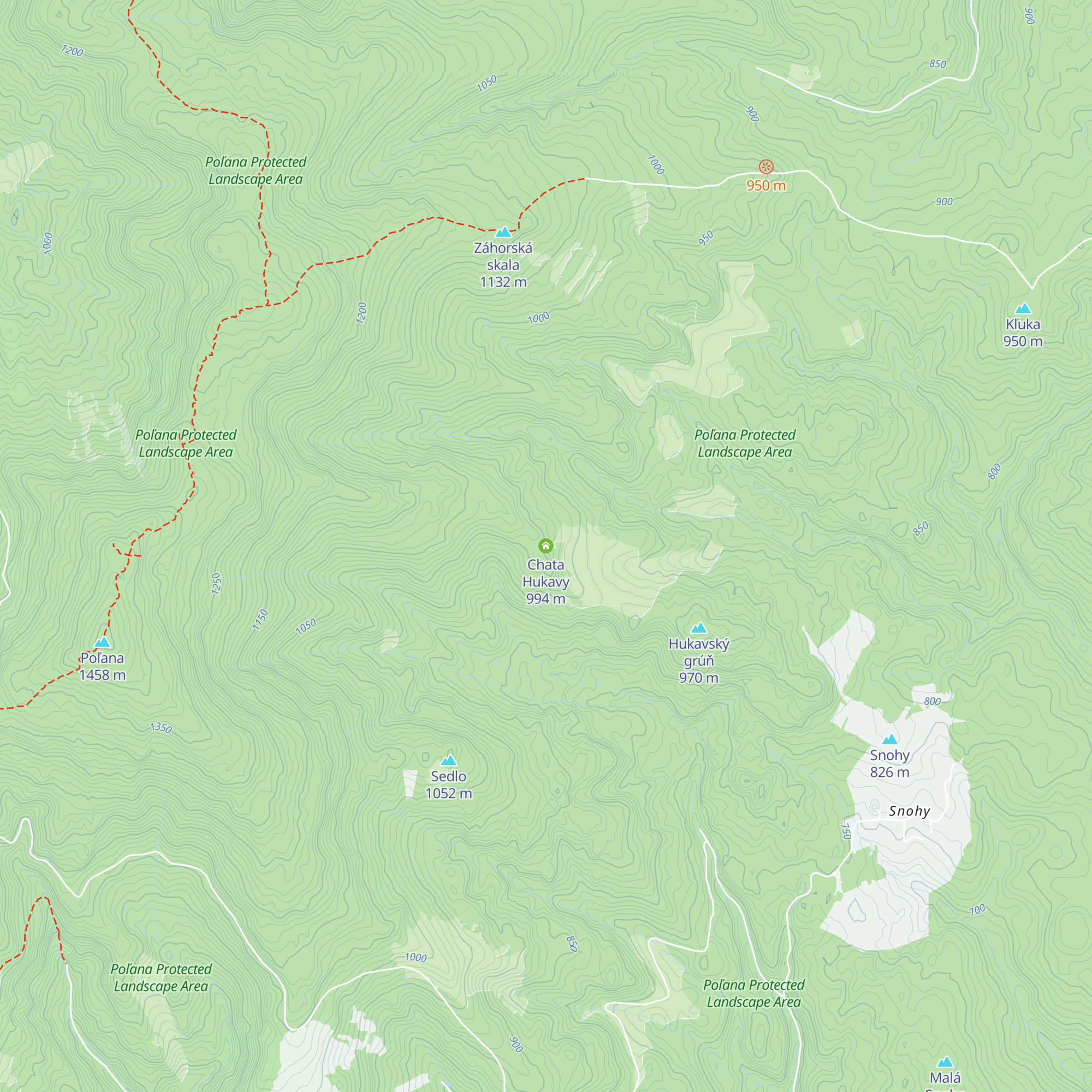 Chata Hukavy map